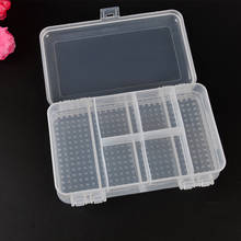 Caja de plástico transparente, organizador de cuentas de joyería, cajas de almacenamiento, contenedores, 2 capas, 10 rejillas 2024 - compra barato
