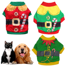 Camiseta de algodón para perro, disfraz de Mascota, Papá Noel, Halloween, chaleco para perro pequeño, Chihuahua, ropa de gato de peluche 2024 - compra barato