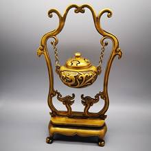 Cuentas Retro de bronce con doble Dragón, adornos para quemador de incienso, exquisitas decoraciones para manualidades 2024 - compra barato