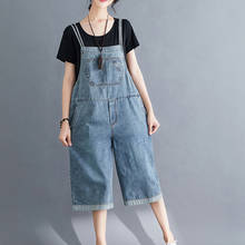 Women Loose Overalls Denim Jeans Jumpsuit Women Sleeveless Pockets Vintage Rompers Jumpsuits Summer 2024 - buy cheap