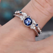 Новинка 2020, Трендовое кольцо, овальное, зеленое, синее, 5 цветов, кристаллы, свадебные кольца для женщин, сплав, обручальное кольцо, женское ювелирное изделие, подарок для вечеринки 2024 - купить недорого
