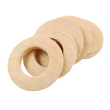 6 Pcs Natural Blank Wood Rings Unfinished for DIY Projects Pendant Connectors Jewelry Findings 50mm 2024 - buy cheap