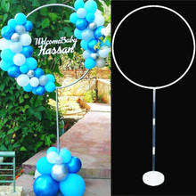 Balões anel de guirlanda de balão, arco de suporte para decoração de balões para casamento, chá de bebê, decoração de festa de aniversário infantil, balões, arco em círculo 2024 - compre barato
