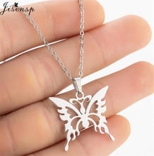 2021 Romantic Butterfly Choker Necklaces Stainless Steel Animal Pendant Necklace for Women Girls Party Christmas Jewelry Gift 2024 - buy cheap