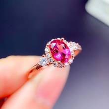 Ювелирные изделия CoLife 100% натуральный розовый турмалин кольцо для Обручение 4 мм * 6 мм Турмалин серебряное кольцо 925 серебро Турмалин ювелирные изделия 2024 - купить недорого