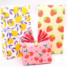 Fruits Kraft Paper Bags Candy Bag Treat Gift Packaging Open Top Bag Home Wedding Christmas Paper Craft Bags 5pcs/lot 2024 - buy cheap