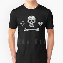 Camiseta de algodón con estampado de pirata para hombre, camiseta moderna con diseño de bandera de pirata, Jolly Rogers, Piratas del Caribe, espadas, Calaveras, huesos, tesoro 2024 - compra barato