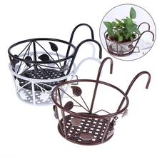 Iron Wall Hanging Flowerpot Plant Basket Hanger Cafe Home Garden Balcony Decor 2024 - buy cheap