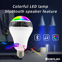 Bluetooth inteligente lâmpada led rgbw e27 4.0 alto-falantes de áudio pode ser escurecido música sem fio lâmpada luz mudando a cor através do controle app 2024 - compre barato