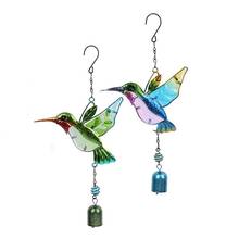 Hummingbird Windchime Wind Chime Bell Wall Hanging Decor Ornament for Car Farmhouse Garden Home Antique Feng Shui Decoration 2024 - buy cheap