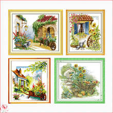 Little Float Scenery Cross Stitch Kit DIY Pattern Embroidery 11CT 14CT Needlework Sets Sewing Kit Home Decoration Crafts Gift 2024 - buy cheap