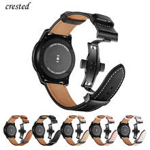 Italy Leather strap For samsung galaxy watch 3 45mm/46mm Gear s3 frontier belt bracelet Huawei gt-2-2e-Pro 46 mm 22mm watch Band 2024 - buy cheap