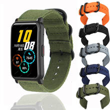 20mm cinta de náilon smartwatch peça substituição esporte pulseira de pulso para huawei honor es relógio inteligente pulseira acessórios 2024 - compre barato