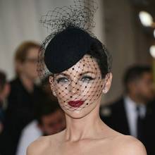 2020 Wedding Bridal Hats And Fascinators/headpiece/party Hat/corsage Elegant black bridcage party hair accessories 2024 - buy cheap