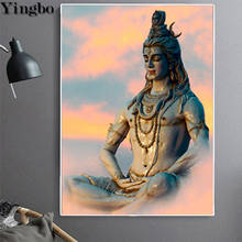 Pintura de diamante senhor shiva indiana deus religioso diy 5d quadrado completo bordado de diamante mosaico de diamante ponto cruz arte 2024 - compre barato