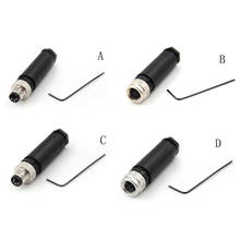 Conector de Sensor impermeable M8 de alta calidad, 3 y 4 pines, tipo A, macho y hembra, tornillo recto y de ángulo, acoplamiento de enchufe roscado, gran oferta 2024 - compra barato