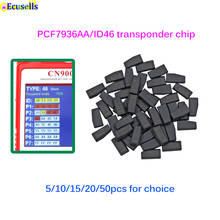 Transponder com chip pcf7936 id46, chip virgem pcf7936aa com 5 peças/10 peças/50 peças 2024 - compre barato