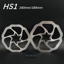 Pastillas de freno de disco HS1 para bicicleta de montaña y carretera, Rotor de freno de disco con 6 tornillos, 160/180mm, 6 sctrews 2024 - compra barato