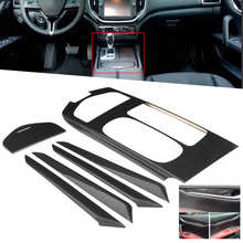 6Pcs Interior Trim Kit Gear Shift Panel Cover Dry Carbon Fiber Fit for Maserati Ghibli 2013 2014 2015 2016 2024 - buy cheap