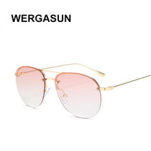 WERGASUN Classic Pilot Sunglasses Women Luxury Brand Designer Glasses Elegant Mirror Aviation Sun Glasses Men Metal Frame Oculos 2024 - buy cheap