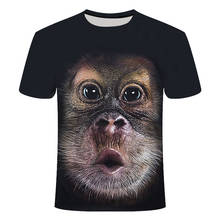 2019 summer Men's brand clothing O-Neck short sleeve animal T-shirt monkey/lion 3D Digital Printed T shirt Homme large size 6xl 2024 - buy cheap