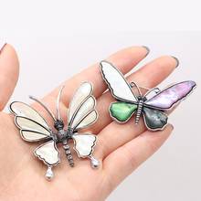 Natural Abalone Butterfly Brooches for Women Alloy Shell Brooch Pins Vintage Jewelry Accessories Gift 2024 - buy cheap