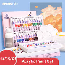 12/24 Colors 12ML Acrylic Paint Set Color Paint For Fabric Clothing Nail Glass Drawing Painting For Kids Waterproof Art Supplies 2024 - buy cheap