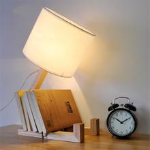 Modern Wood Robot Table Lamps Nordic Children's Room Study Bedroom bookcase Table Lights Living Room Decor Desk Lights Fixtures 2024 - buy cheap