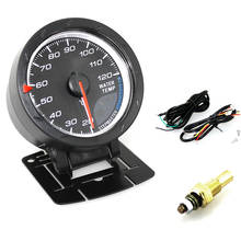 60MM 2.5Inch 12V 20-120 Degree Celsius Universal Car Motor Gauge Water Temperature Meter Black Shell with Red & White HOT 2024 - buy cheap