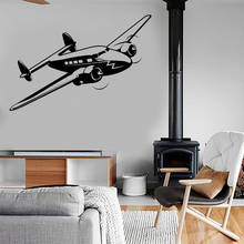 Retro Airplane Air Force Jet Wall Sticker Vinyl Home Decor Desgin Teens Room Boys Kids Bedroom Army Decals Murals Wallpaper A265 2024 - buy cheap