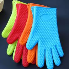 Силиконовые кухонные принадлежности, перчатки для выпечки в микроволновой печи, теплоизоляционные перчатки с пятью пальцами, кухонные перчатки, термостойкие перчатки 2024 - купить недорого