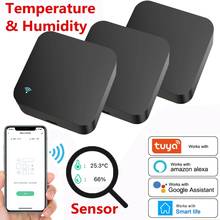 Sensor de temperatura y humedad con WIFI, Control remoto por infrarrojos, aplicación Tuya, Control por voz, automatización inteligente del hogar, Alexa y Google Home 2024 - compra barato