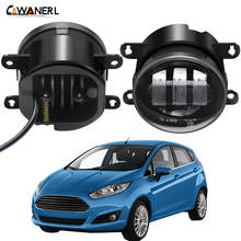 LED Fog Light Assembly For Ford Fiesta 2001-2015 Car Front Bumper Fog Lamp DRL White Amber 30W 4000LM 12V 2024 - buy cheap