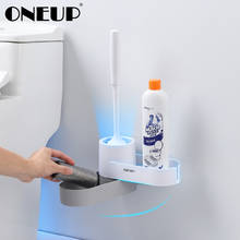 ONEUP-escobilla de baño TPR, soporte de goma con Base de almacenamiento, cepillo de limpieza de suelo para el hogar, WC, accesorios de baño 2024 - compra barato