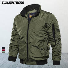 Jaqueta bomber militar masculina af9023, casaco de outono com gola alta, roupa para homens 2024 - compre barato