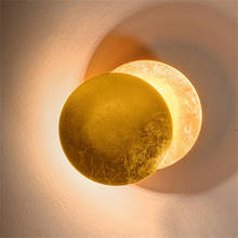 Lâmpada de parede giratória, luminária de parede tipo lua nórdica solar, para decoração de sala de estar, corredores, corredor, quarto, arte 2024 - compre barato
