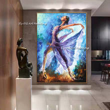 Elegant Figure Art Ballet Dancer Canvas Painting Modern Wall Art Hand-painted Wall Pictures for Living Room Home Decor 2024 - buy cheap