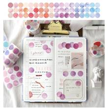 16mm Watercolor Dots Stickers Tape Set School Supplies Note Sticker for Notebook Album Marker DIY Decoration E6311 2024 - buy cheap