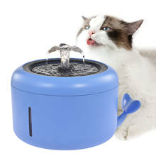 2.5l aço inoxidável gato fonte de água cão beber tigela com luz led automático power-off usb pet potável fonte dispensador 2024 - compre barato