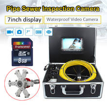 Veideo kit de inspeção para cano de esgoto com dvr, câmera de 23mm, endoscópio industrial de drenagem, snak à prova d'água, 7d1 20m 2024 - compre barato