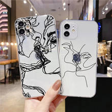 Art Abstract Lovers Kiss More Often Phone Case For iPhone 12 11 Pro Max X XR XS SE20 7 8 Plus 6s Clear Soft TPU Silicone Cover 2024 - buy cheap