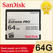 Sandisk Extreme Pro CF Card 525 MB/s VPG130 CFAST2.0 FullHD 4K VideoFor Canon 3D Mark2 1DX2 XC15 XC10 C700 64GB128GB Cartão 256GB 2024 - compre barato