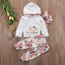 Autumn Winter Newborn Kids Warm Cotton 2pcs Set Baby Girl Suits Toddler Hooded Tops Shirt+Long Pants Outfits Set Tracksuit 2024 - buy cheap