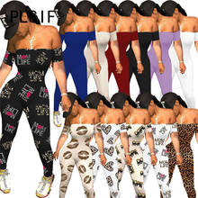 Summer Slash Neck Romper Women Jumpsuit Skinny Full Length Print Overalls Lady Playsuit 2024 - buy cheap