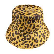 Leopard Print Printing Flat Top Hip Hop Fisherman'S Hat Fashion New Unisex Spring Summer Collapsible Basin Cap Adult Cap 2024 - buy cheap