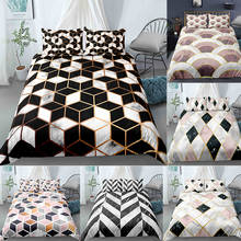 2/3Pcs Fashion Marble Bedding Set European Lines Geometric Pattern Duvet Cover  With Pillowcase Home Living Comforters 2024 - buy cheap