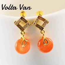 Volta Van Drop Earrings 925 Sterling Silver Pendientes Plata Agate Zircon Elegant Fine Jewelry 2022 New Design Luxury Earrings 2024 - buy cheap