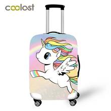Fundas protectoras para equipaje de viaje con dibujos de unicornio para mujer, bonitos bolsos, roulettes, maleta con nubes de arcoíris, accesorios de viaje 2024 - compra barato
