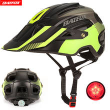 Велосипедные шлемы BATFOX для горных велосипедов, зеленый велосипедный шлем с задсветильник Рем, цельноформованный шлем для дорожного горного велосипеда, fox casco bicicleta 2024 - купить недорого