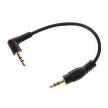 New 10cm Auto Car Right Angle Male To Male 3.5mm Aux Jack Speaker Audio CableAdapter 2024 - buy cheap